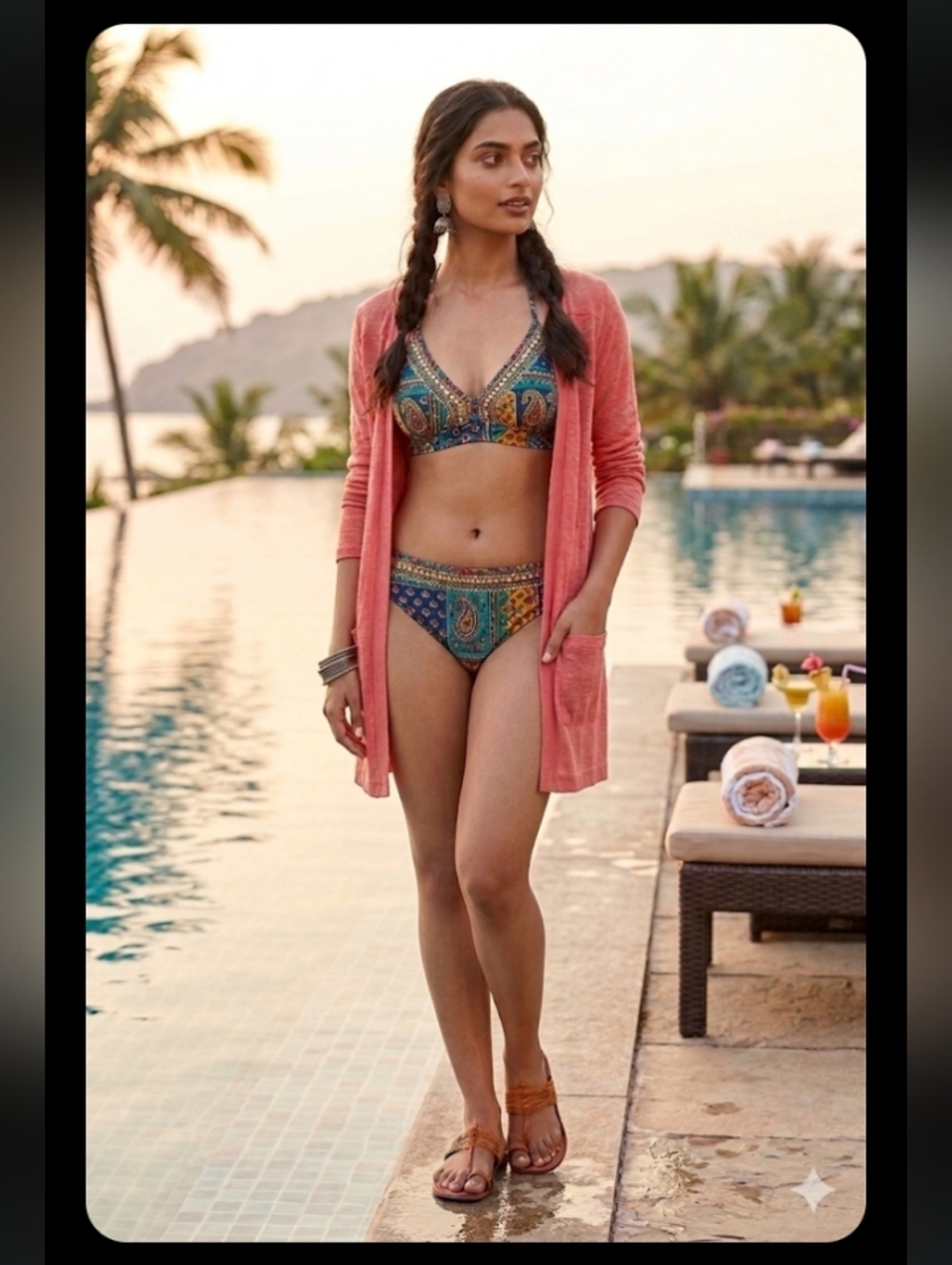 #32 - Cotton On Coral Lightweight Cardigan, Med